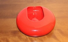 Vintage Sicart Bowl Pino Spagnolo 312 Made in Italy Ceramic Red Orange Color