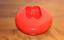 Vintage Sicart Bowl Pino Spagnolo 312 Made in Italy Ceramic Red Orange Color