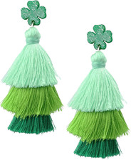 St Patricks Day Earrings for Women Shamrock Earrings St Patricks Day Shirt Women