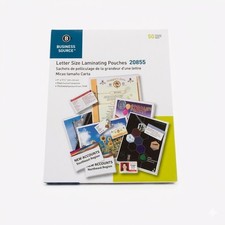Business Source Letter Laminating Pouches 9"x11.5" 5 mil 50-Pack