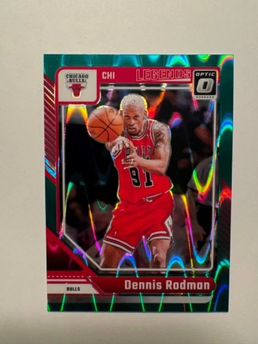 2024-25 Panini Donruss Optic - Legends Dennis Rodman #241 Green Seismic Prizm