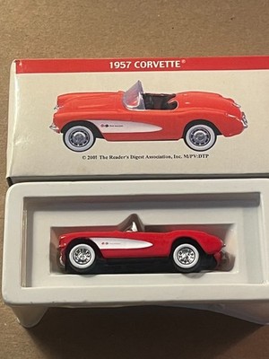 1957 CORVETTE - RED -  Diecast Readers Digest 2001 1:64 Scale - ORIGINAL BOX