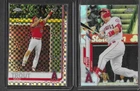 Mike Trout Angels 2019 2020 Topps Chrome Refractor Baseball Card Lot 2 Cards