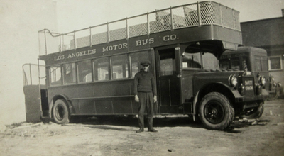 #ad Pacific Electric Railway Los Angeles Motor Bus Company Double Decker Photo 1928 $72.19