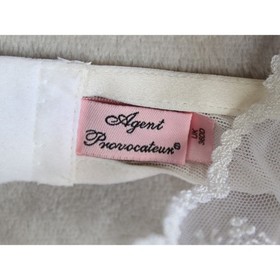 Agent Provocateur Bra Womens 36DD White Sheer Lace France Luxury Lingerie