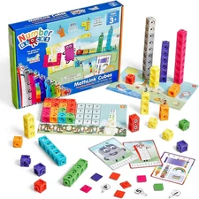 Mathlink Cubes Number blocks1-10 Activity Set, 30 Preschool Learning Activities,