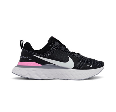 Nike Men s React Infinity Run Flyknit 3 Running Lace Up Black Workout Sneakers