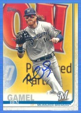 BEN GAMEL Signed/Autographed 2019 Topps Card #506 Brewers w/COA