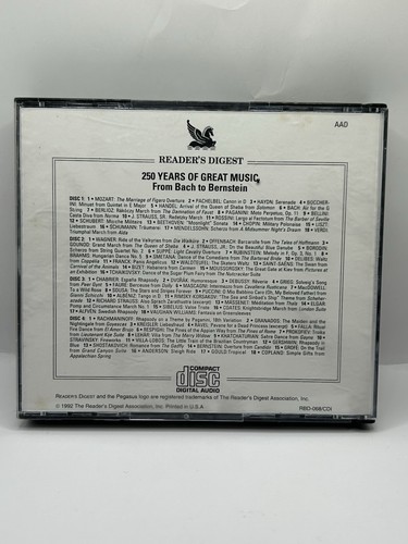 Readers Digest 250 Years Of Great Music From Bach to Berntein (Cd, 4 Discs 1992) - Foto 2 di 5