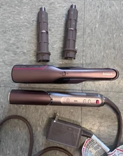 Shark FlexFusion Air Straightener Hair Dryer Brush Styler HD641S & 3 Attachments