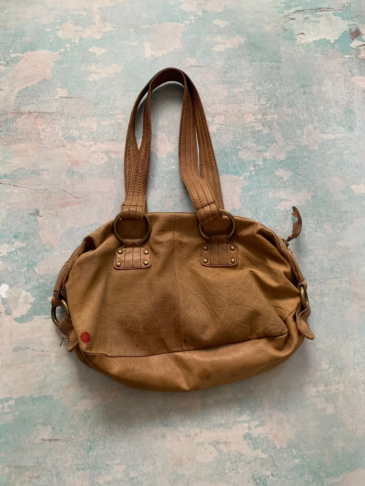 Women’s Shoulder Bag By Jennifer Lopez Leather Brown Double Handles Y2K Style - Image 2 of 4