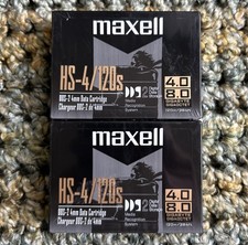 2 Maxell HS-4/120S 4mm Data Cartridges 200110 4GB Native 8GB Compressed DDS2