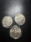 3 Morgan Silver Dollars 1878, 1879 And 1882-S Amazing Shape