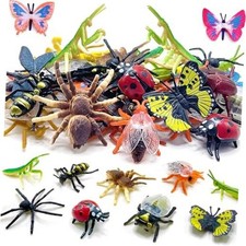 Mini Bug Toys, Realistic Insect Toys Figures for Kids,Fake Plastic 102 Pack