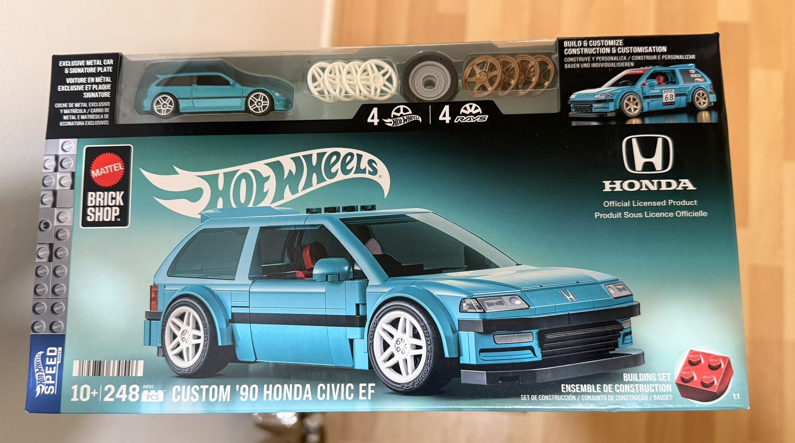 Mattel Brick Shop Hot Wheels Speed Series Custom  90 Honda Civic EF Set