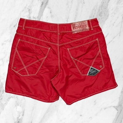 ROY ROGERS Beach Badeshorts Herren Taschen Rot Shorts Meer Größe 32 /46 ITA