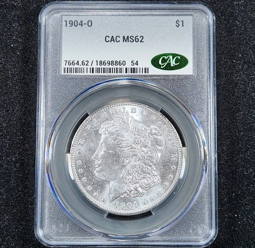 Silver 1904-O Morgan $1 Dollar | CAC MS62