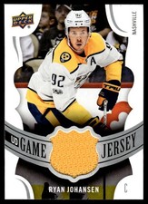 2018-19 Upper Deck UD Game Jersey Patches Ryan Johansen Nashville Predators