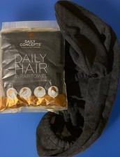 2X Daily Concepts Daily Hair Towel Black NEW Sealed Beauty FREESHIP