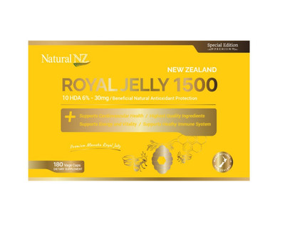 New Zealand Premium Royal Jelly 1,500mg (10HDA 6%-30mg)