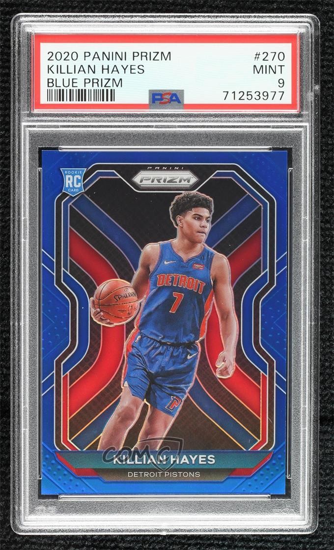 2020-21 Panini Prizm Blue Prizm 188/199 Killian Hayes #270 PSA 9 MINT 14sx