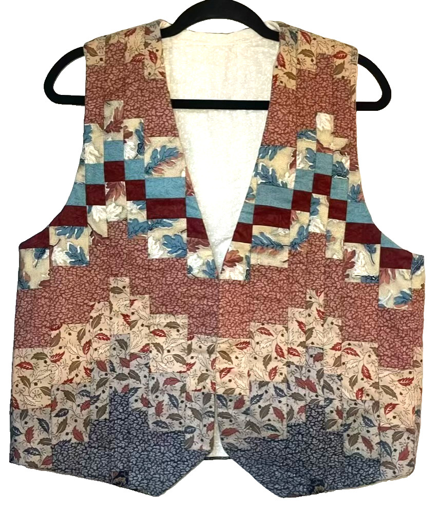 Handmade Patchwork Vest Quilt Cottagecore Fashion… - image 1
