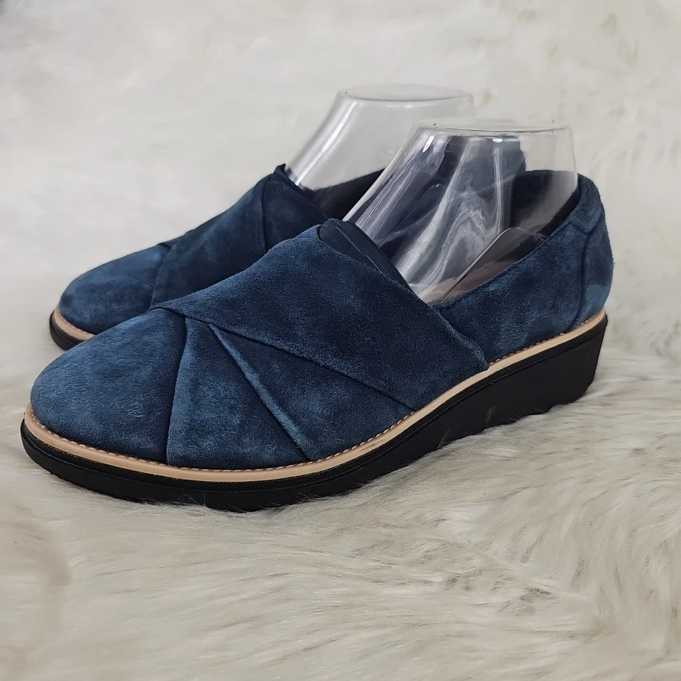 CLARKS COLLECTION 13288 синие повседневные туфли без шнурков женские размер США 8 EUR 39 - Изображение 4 из 4