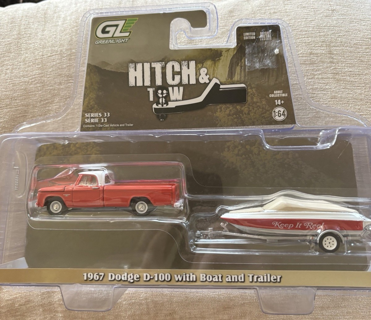GreenLight Hitch & Tow Series 33 • '67 D‑100 w/ Boat • Limited