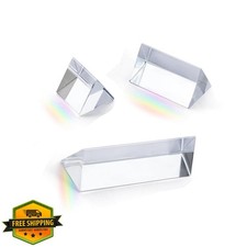 3 Pcs Crystal Prisms Set 1" 2" 4" Optical Glass