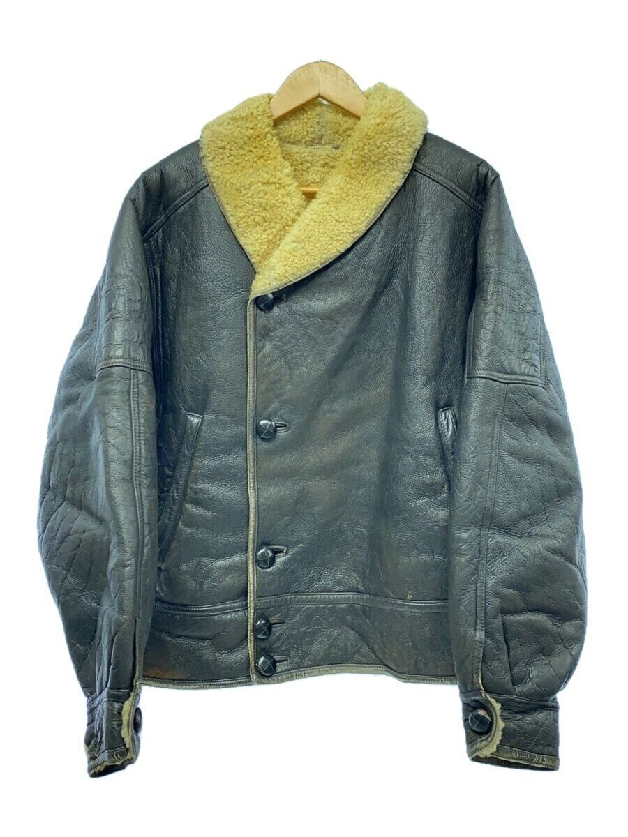 Men's Black Leather Blouson Jacket Style 1266