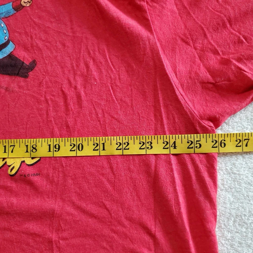 Camiseta Curious George Logo Adulto 3XL Desenho Animado Gráfico Vermelho - Imagem 4 de 4