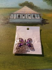 purple crystal butterfly necklace or pendant.