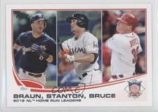 2013 Topps League Leaders Ryan Braun Giancarlo Stanton Jay Bruce #246 7at