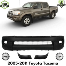 Front Bumper Cover Primed Plastic Fog Lights Kit For 2005-2011 Toyota Tacoma