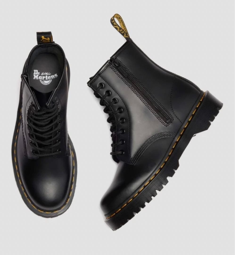 Dr. Martens 1460 ZIP BEX 8-Hole Leather Boots Gray Women's Size 22cm image 8