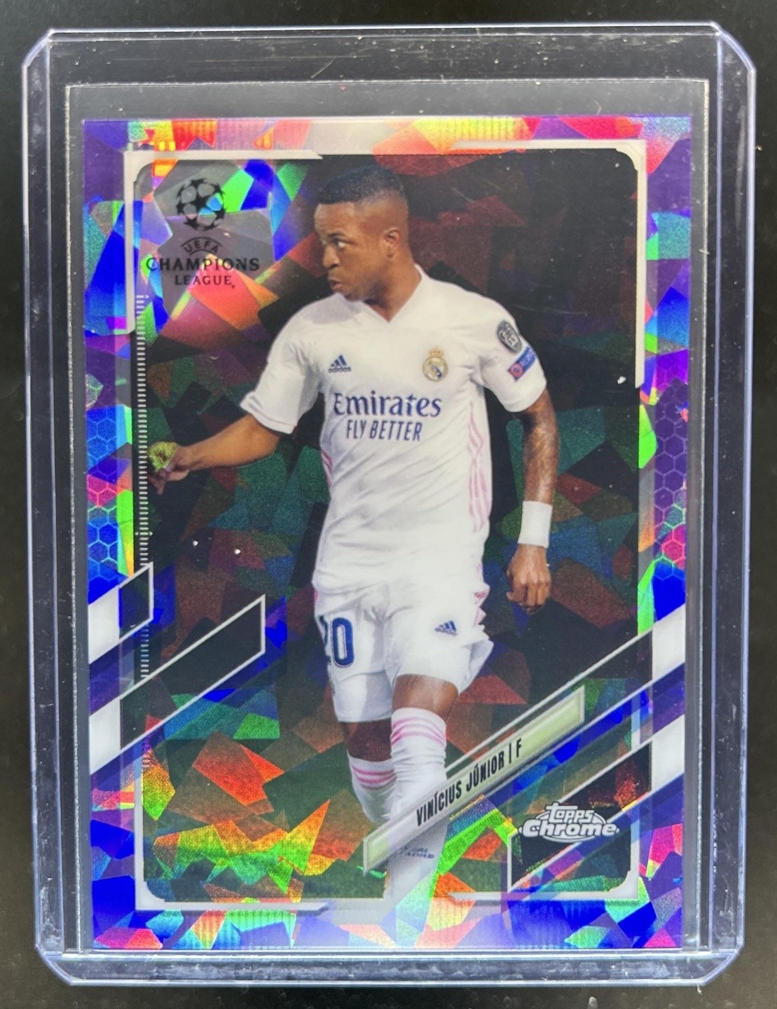 2020 Topps Chrome Sapphire UEFA Vinicius Junior Refractor Purple #/25