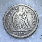 1856 Small Date - Seated Liberty Dime 10c - XF - Nice Coin!!