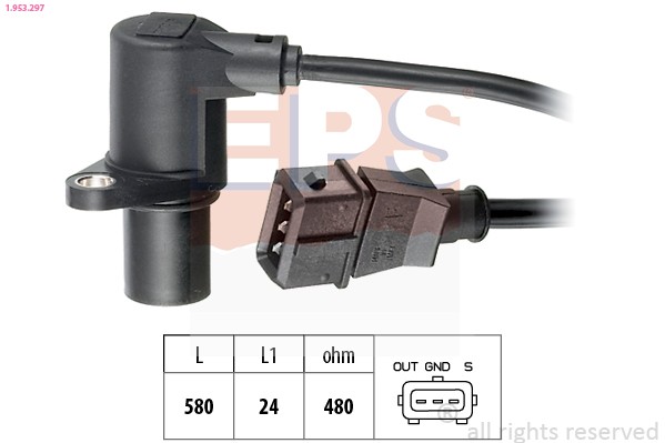 1X Eps 1.953.297 Impulsgeber Kurbelwelle FüR Vw Audi-image