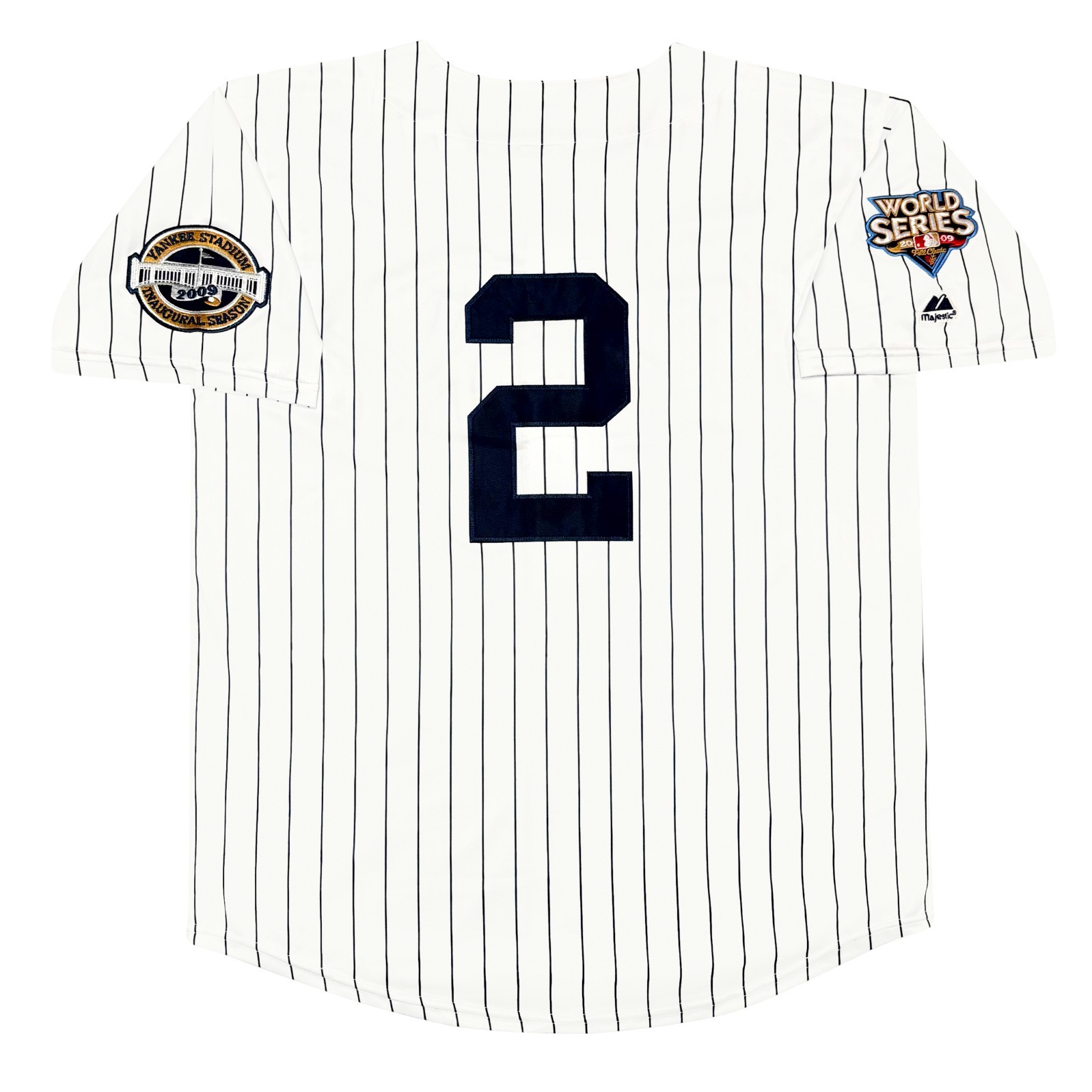 Derek Jeter 2009 New York Yankees World Series White Home Men's Jersey (L-XL)