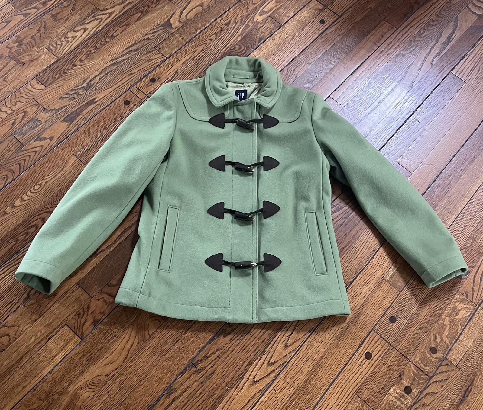 VINTAGE GAP OLIVE WOOL TOGGLE JACKET --- EXCELLEN… - image 2