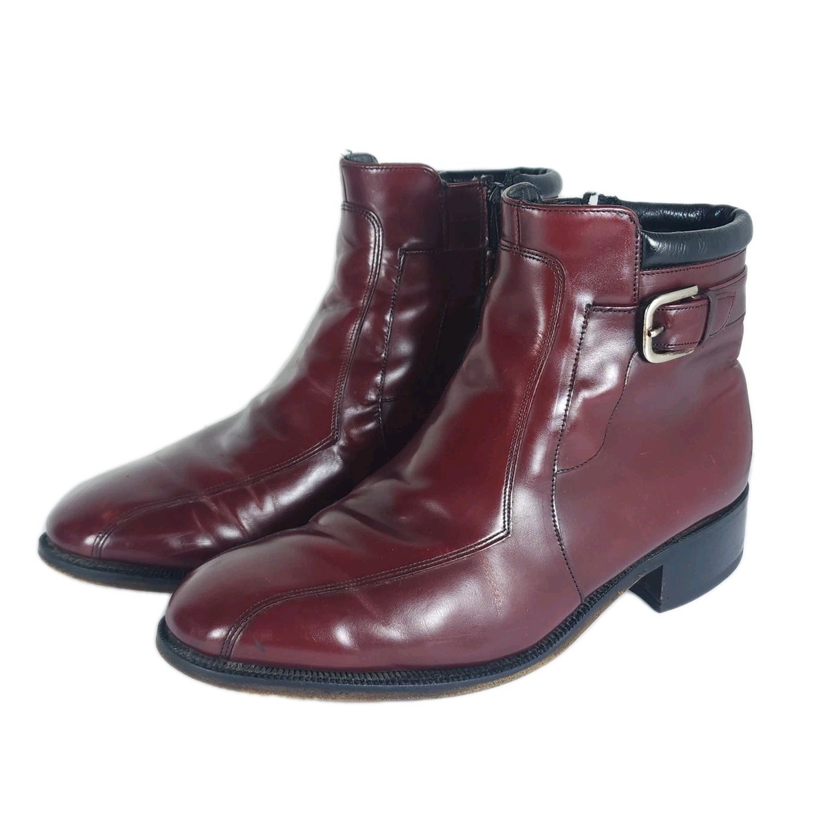 Florsheim Men's Essex US7,5/3 E Cherry Red Leather Ankle Dress