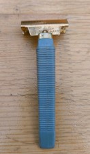 Vintage Pal Injectomatic Shaving Razor With Blue Handle