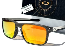NEW Oakley HOLBROOK MIX Woodgrain POLARIZED Galaxy Orange Lens Sunglass 9384