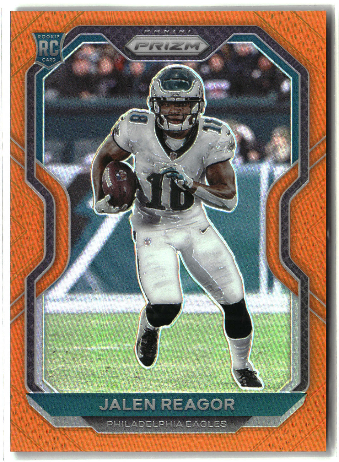Jalen Reagor 2020 Prizm #342 Prizm Orange /249 Philadelphia Eagles RC