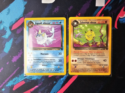 Aquali Obscur Nonholo LP 45/82 ( Dark Vaporeon ) & Colossinge Obscur 43/82 LP