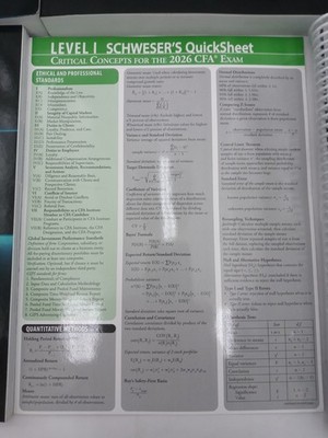 2026 Schweser's CFA Exam Prep Level 1, Books 1-4+Quicksheets,Mind