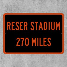 Reser Stadium Custom Distance Mileage Sign Oregon State Beavers Football Fan