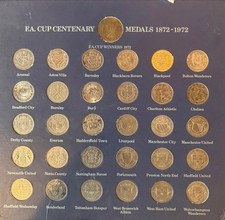 FA Cup Centenary Coins / Brochure + Esso Football Club Badges Collection 1972