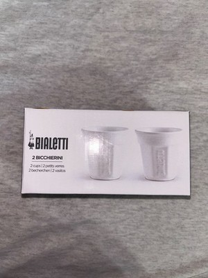 BIALETTI white espresso octagonal cups 2PK