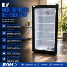 IDW Glass Door Merchandiser Refrigerator Commercial Display Cooler